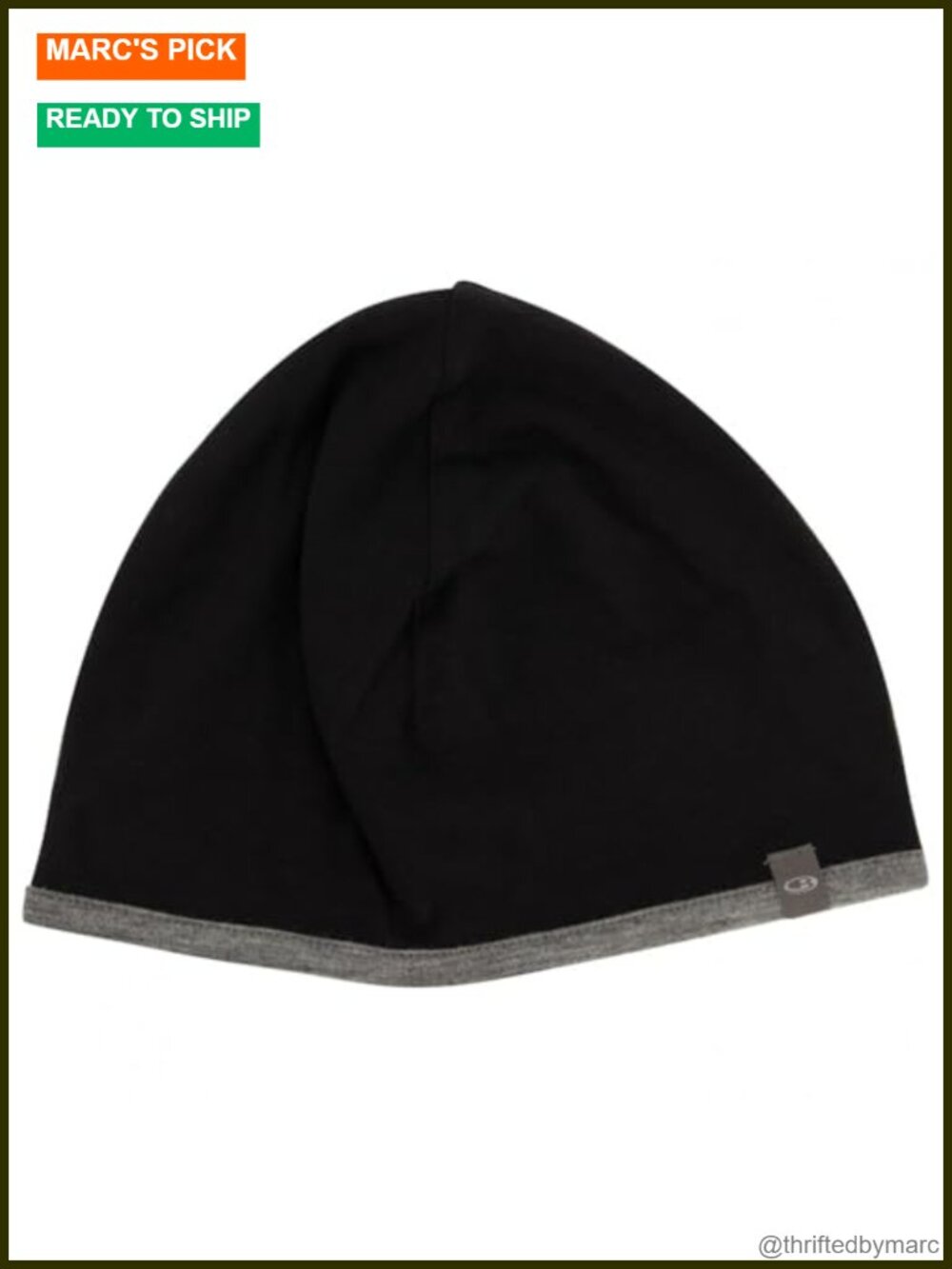 Icebreaker Merino Pocket Wool Beanie Unisex Reversible Winter Hat